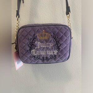 Juicy Couture Royal Couture Crossbody Bag – Dusty Violet & Chocolate Brown